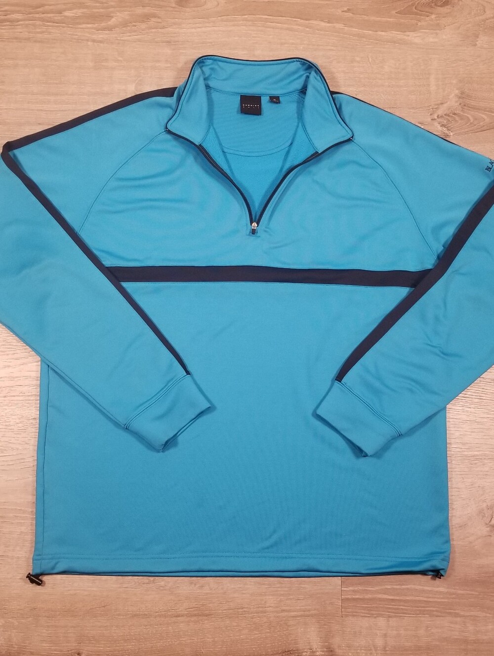 Dunning Golf Quarter Zip Mens Size XL Blue Black Rock Country Club Stretch